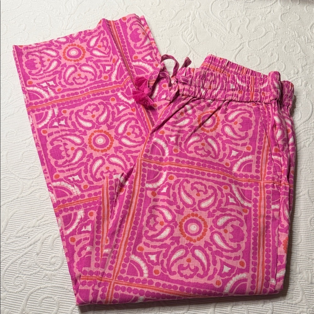 Vineyard Vines Pink Cotton Beach Pants. NWOT. Small. Elastic Waist.